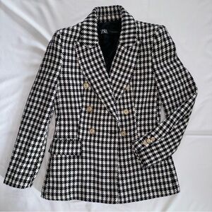 Zara houndstooth blazer